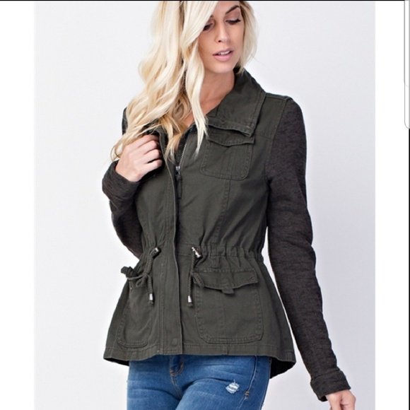 LAST 1!🍁Green Gray Anorak Utility Jacket - Picture 2 of 7